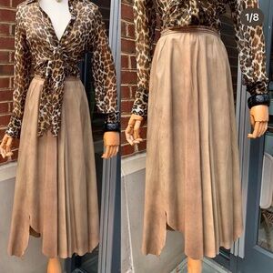 Plein Sud Rae Edge Leather Skirt